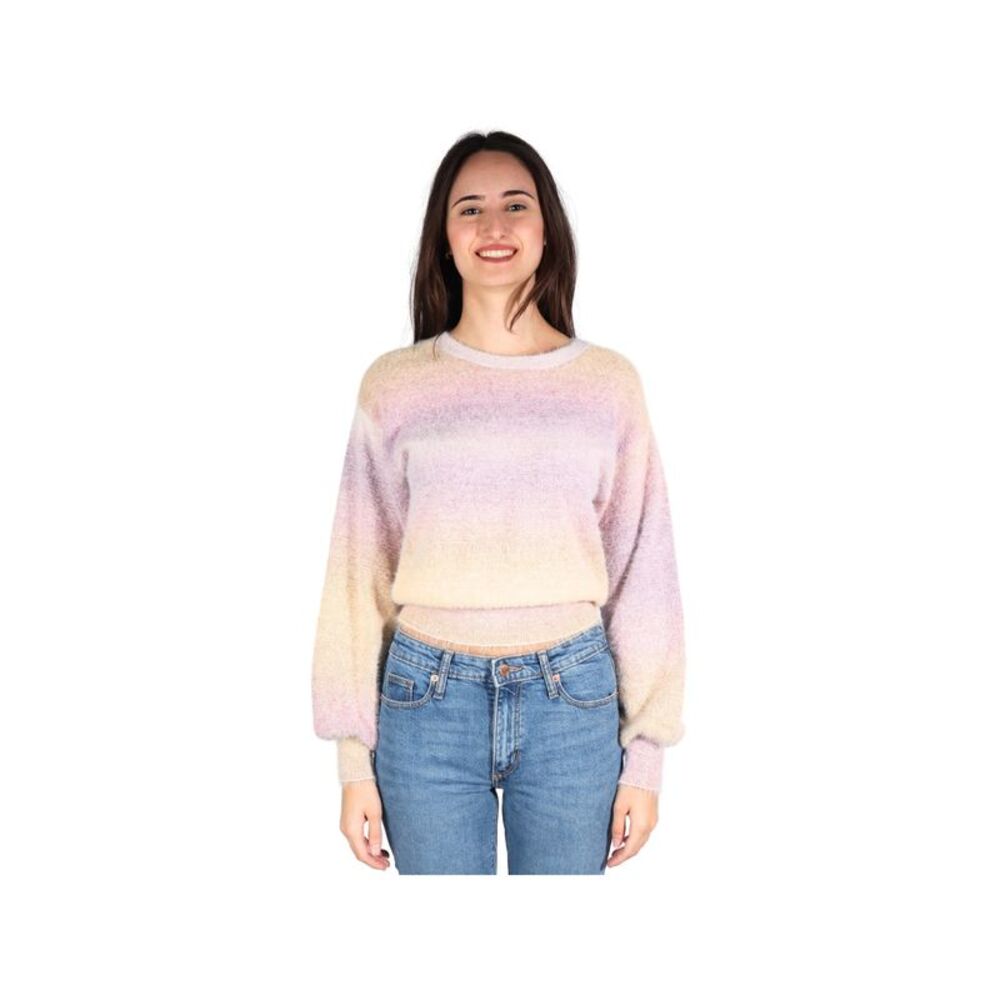 INC Womens Yellow Ombre Long Sleeve Crew Neck Top L